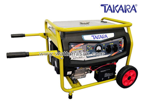 MGT304 เครื่องปั่นไฟแก๊สโซฮอล์ รุ่น TMV-9500 (7.5 กิโลวัตต์) มีลูกล้อ TAKARA