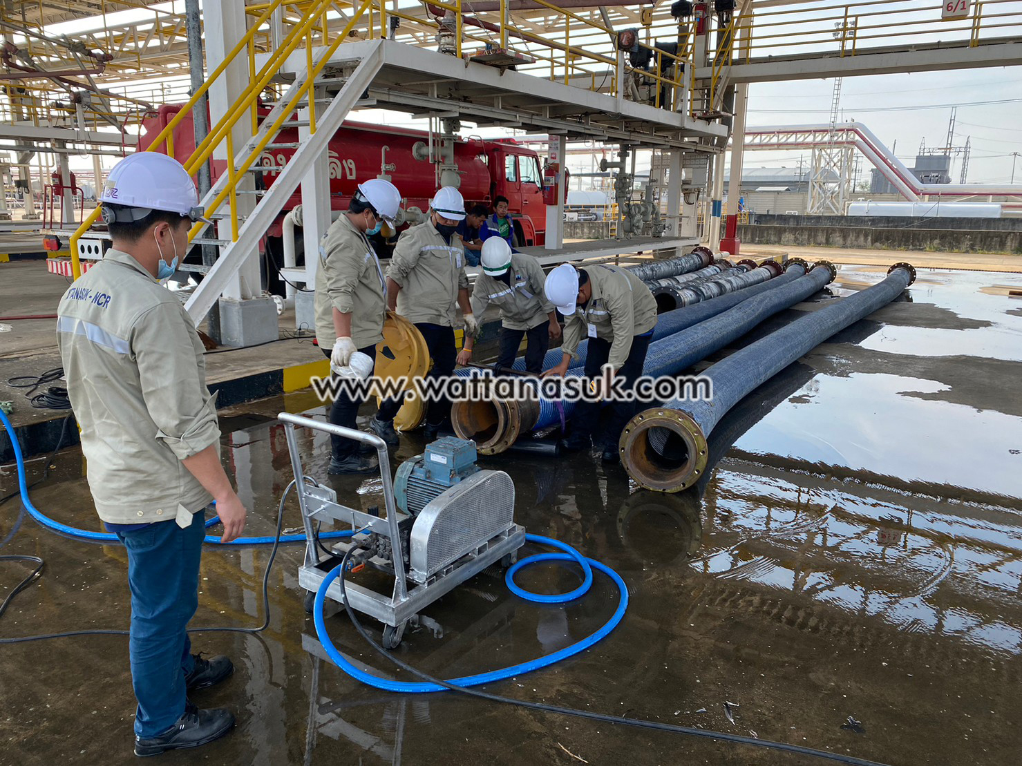 งานจ้างทดสอบ Composite Hose ให้กับ คลังน้ำมันแพนเอเชียเพชรบุรี